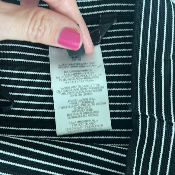 BCBGMaxazria size small black and white striped bandage miniskirt - Picture 5 of 5